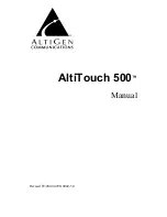 Altigen AltiTouch 500 Manual предпросмотр