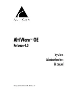 Preview for 1 page of Altigen AltiWare OE 4.0 Administration Manual