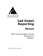 Preview for 1 page of Altigen Call Detail Reporting Manual