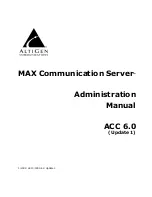 Altigen MAX Communication Server ACC 6.0 Administration Manual preview