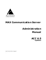 Altigen MAX Communication Server ACC 6.5 Administration Manual preview