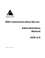 Preview for 1 page of Altigen MAX Communication Server ACM 6.0 Administration Manual