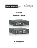 Preview for 1 page of Altimium CVSH2 User Manual