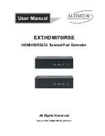 Предварительный просмотр 1 страницы Altimium EXT.HDMI70IRSER User Manual