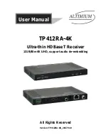 Altimium TP412RA-4K User Manual предпросмотр