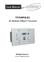 Предварительный просмотр 1 страницы Altimium TP70WPB-EU User Manual