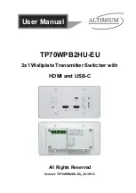 Preview for 1 page of Altimium TP70WPB2HU-EU User Manual