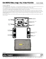 Предварительный просмотр 3 страницы Altinex 1-In 2-Out VGA Distribution Amplifier DA1907LX User Manual