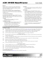 Altinex AC301-109 User Manual предпросмотр