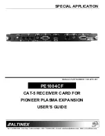 Preview for 1 page of Altinex CAT-5 Receiver Card PE1004CF User Manual