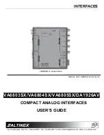 Предварительный просмотр 1 страницы Altinex Compact Analog Interfaces VA6804SX User Manual