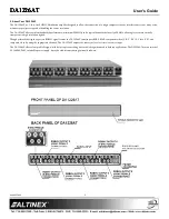 Предварительный просмотр 3 страницы Altinex DA1226AT User Manual