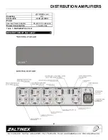 Предварительный просмотр 5 страницы Altinex Distribution Amplifier DA1322AT User Manual