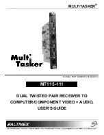 Предварительный просмотр 1 страницы Altinex Dual Twisted Pair Receiver to Computer / Component Video + Audio MT115-111 User Manual