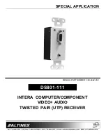 Preview for 1 page of Altinex INTERA DS801-111 Special Application