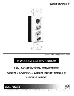 Altinex ISV3000-I User Manual предпросмотр