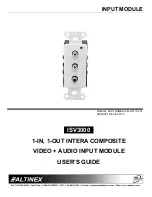 Altinex ISV30000 User Manual предпросмотр