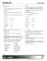 Preview for 4 page of Altinex MT306-501 User Manual