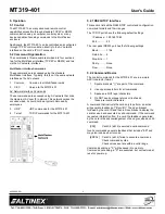 Предварительный просмотр 3 страницы Altinex MT319-401 User Manual