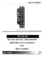 Altinex MULTI-TASKER MT105-108 User Manual предпросмотр