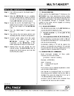 Preview for 9 page of Altinex MULTI-TASKER MT109-102 User Manual