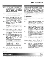 Предварительный просмотр 8 страницы Altinex MULTITASKER MT101-114 User Manual