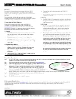 Preview for 1 page of Altinex MUSE MU400-111 User Manual