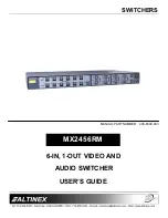 Preview for 1 page of Altinex MX2456RM User Manual