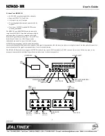 Preview for 3 page of Altinex MX430-101 8x8 User Manual