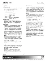 Preview for 3 page of Altinex Neutron MT312-104 User Manual