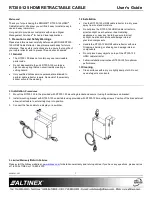 Предварительный просмотр 1 страницы Altinex RT300-125 User Manual