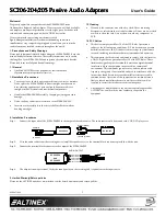 Предварительный просмотр 1 страницы Altinex SC206-204 User Manual