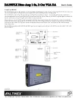 Предварительный просмотр 3 страницы Altinex SIGNAL MANAGEMENT SOLUTIONS DA1907LX User Manual