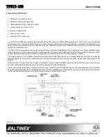 Предварительный просмотр 3 страницы Altinex SIGNAL MANAGEMENT SOLUTIONS TP315-103 User Manual