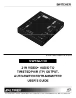 Preview for 1 page of Altinex SW104-130 User Manual