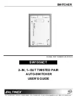 Altinex SW1956CT User Manual preview