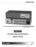 Preview for 1 page of Altinex System Analog Interface VA6834FC User Manual