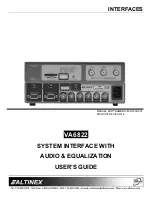 Altinex System Interface Audio & Equalization VA6822 User Manual предпросмотр