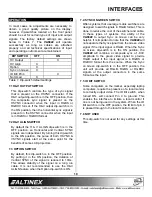 Preview for 11 page of Altinex System Interface Audio & Equalization VA6822 User Manual