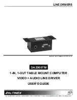 Предварительный просмотр 1 страницы Altinex Table Mount Computer Video + Audio Line Driver DA2000TM User Manual