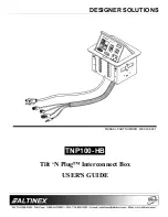 Preview for 1 page of Altinex Tilt 'N Plug Interconnect Box TNP100-HB User Manual