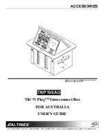 Altinex Tilt 'N Plug Interconnect Box TNP100AU User Manual предпросмотр