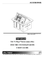 Altinex Tilt `N Plug Interconnect Box TNP100UK User Manual preview