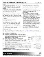 Altinex TNP130 User Manual предпросмотр