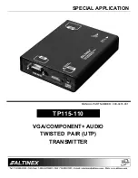 Altinex TP110 Special Instructions Manual предпросмотр