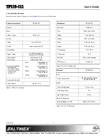 Preview for 2 page of Altinex TP115-111 User Manual