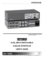 Preview for 1 page of Altinex VA6831FC User Manual