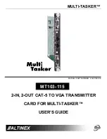 Altinex VGA to CAT-5 Transmitter Card MT103-115 User Manual предпросмотр