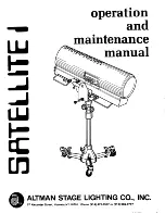 Preview for 1 page of Altman satallite I Operation And Maintenance Manual