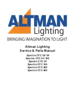 Altman Spectra Cyc 100 Service & Parts Manual preview